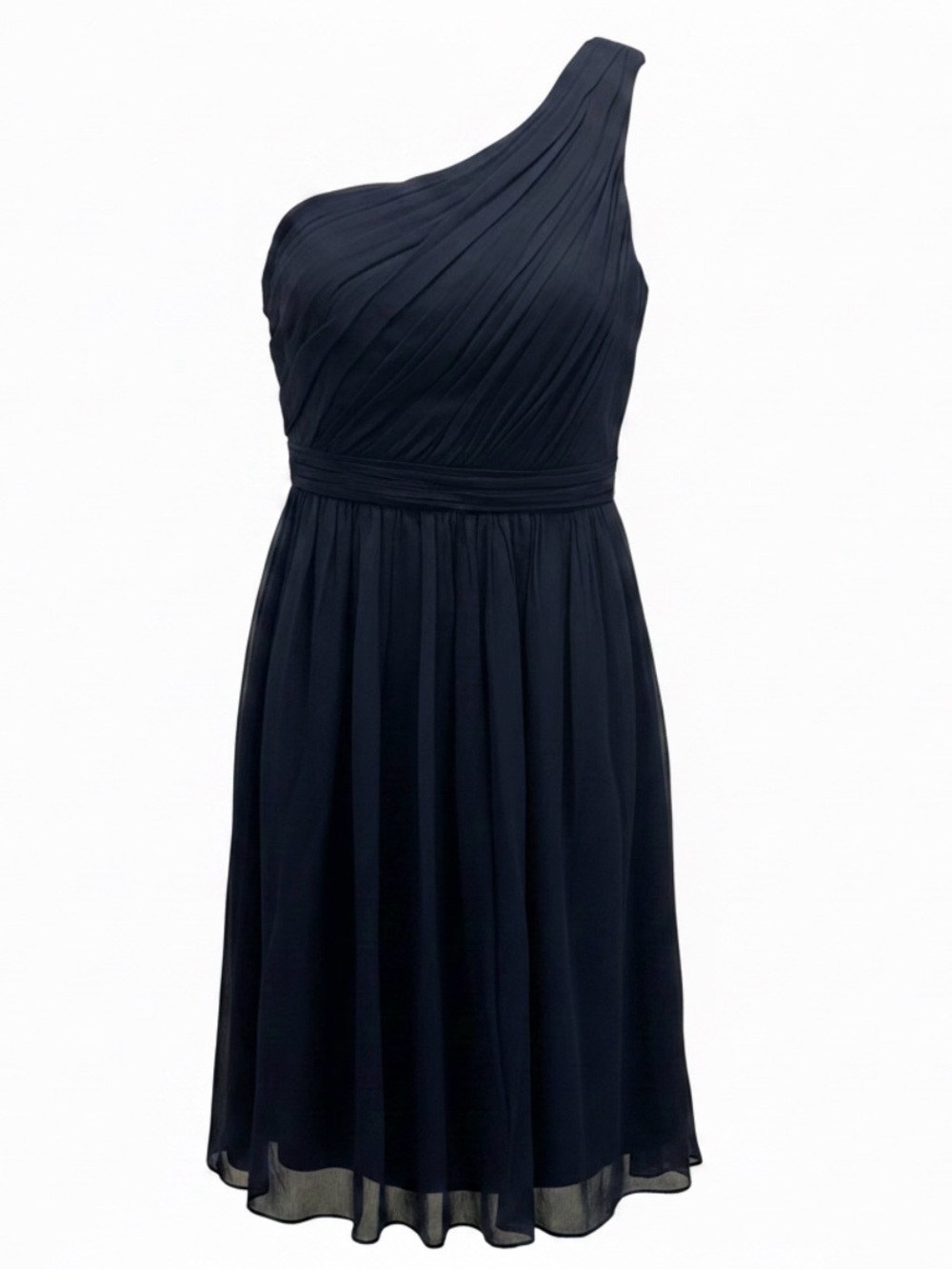 J. Crew One-Shoulder Navy Dress